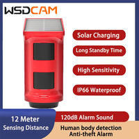 WSDCAM Solar Infrared Alarm Waterproof PIR Motion Detector Remote Control Human Sensor Home Security Alarm Pet Interference