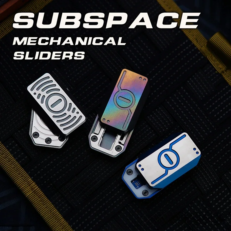 Subspace EDC Snapping Shield Modular Mechanical Metal Push Cards Stress Relief Anxiety Desktop Toys Gifts