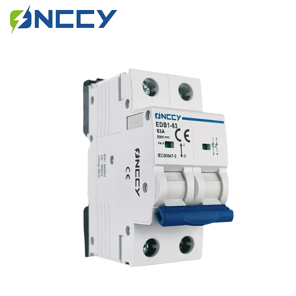 

ONCCY DC MCB 6KA 2P 500V Mini Circuit Breaker DC 10A 16A 20A 25A 32A 40A 50A 63A C Curve Din Rail