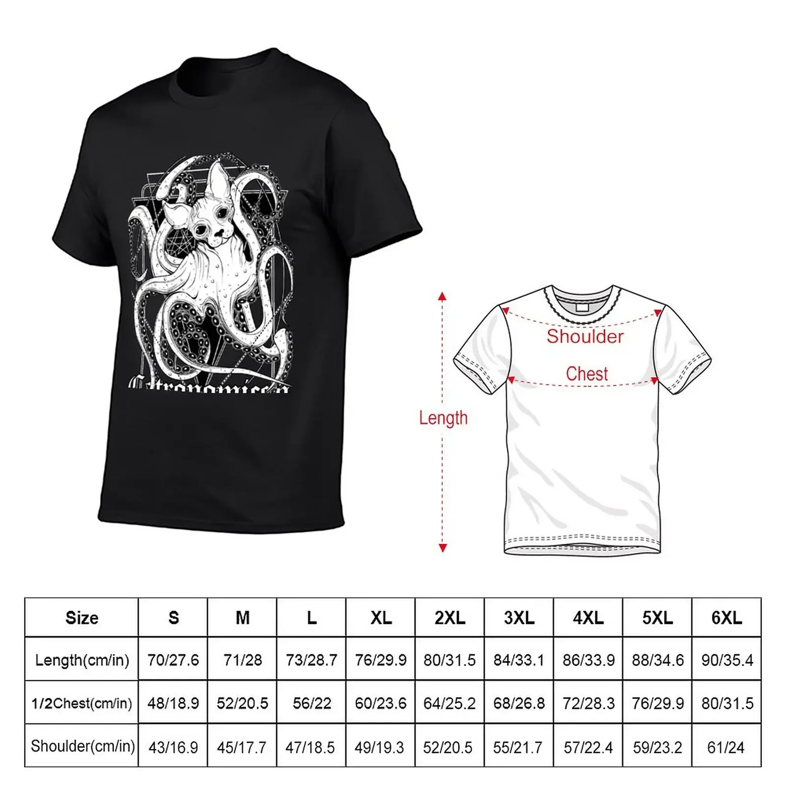 New Catronomicon (cosmic tentacle kitten) T-Shirt Short sleeve tee vintage anime shirt rapper graphic tees anime shirts men