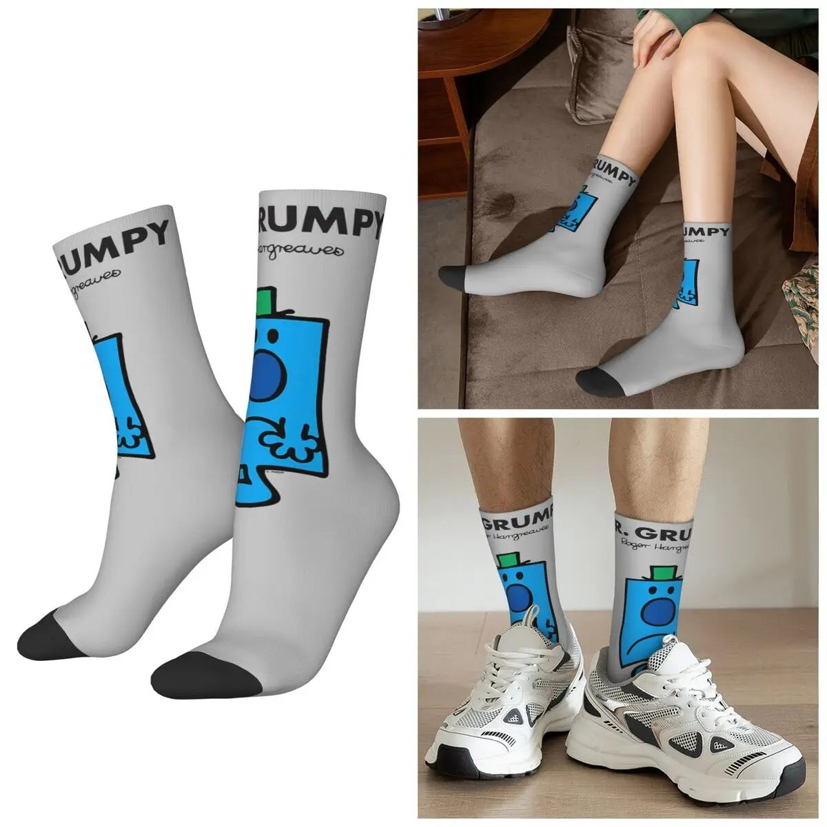 

Всесезонные носки Mr. Grumpy, спортивные носки в стиле Харадзюку, чулки в стиле хип-хоп для мужчин и женщин, рождественские подарки