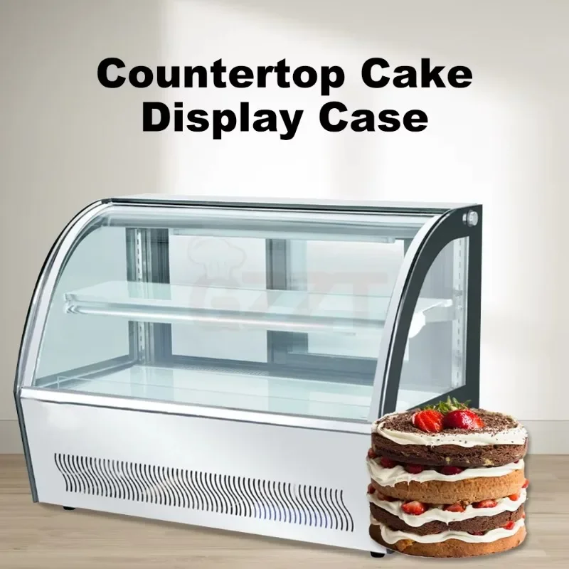 Refrigerated display glass fruit cooked dessert freezer air-cooled desktop fresh-keeping cabinet