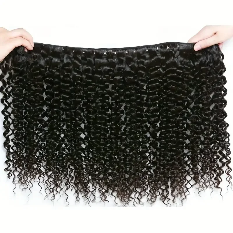 الجملة 100% غير المجهزة شعر بشري لعذراء غريب مجعد البرازيلي قصير حزم شعر مموج عميق صفقة اللون الأسود الطبيعي 100 جرام/قطعة