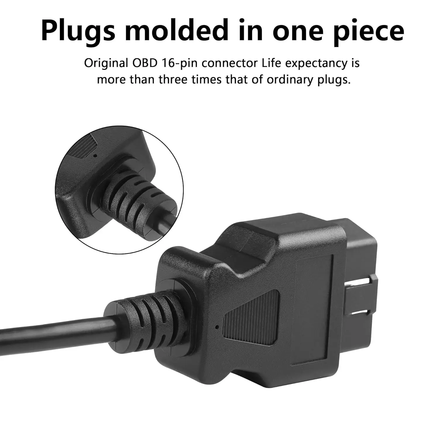 3/2/1.5/0.3 Meters OBD2 OBD II Car Extension Cable Connectors 16PIN Male To Female Connector For Auto ELM327 Connector Interface view 5