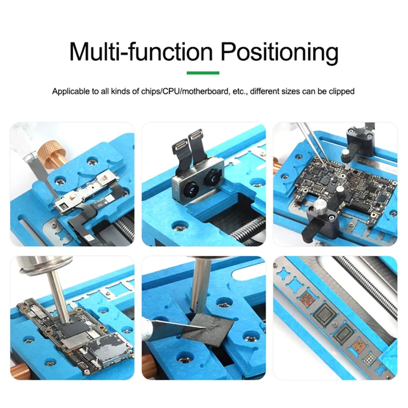 

1 Piece RL-601F Multipurpose Mobile Phone Motherboard Repair Fixture Multi-Function Positioning Dual Clamps