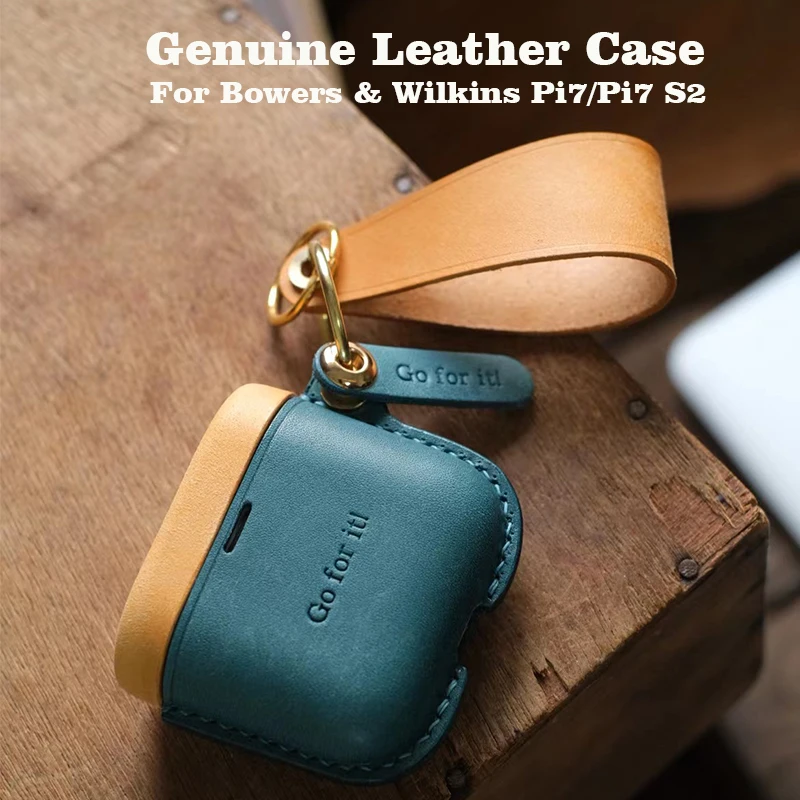 Genuine Leather For Bowers & Wilkins Pi7 S2 Case Luxury Real Leather Custom Made Handmade Pi7 Cover Bluetooth Earphone Cases