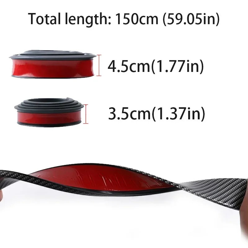 2 Sizes Universal Fender Flares Car Wheel Arches Wing Expander Arch Eyebrow Anti-collision Strips Mudguard Lip Protector Cover
