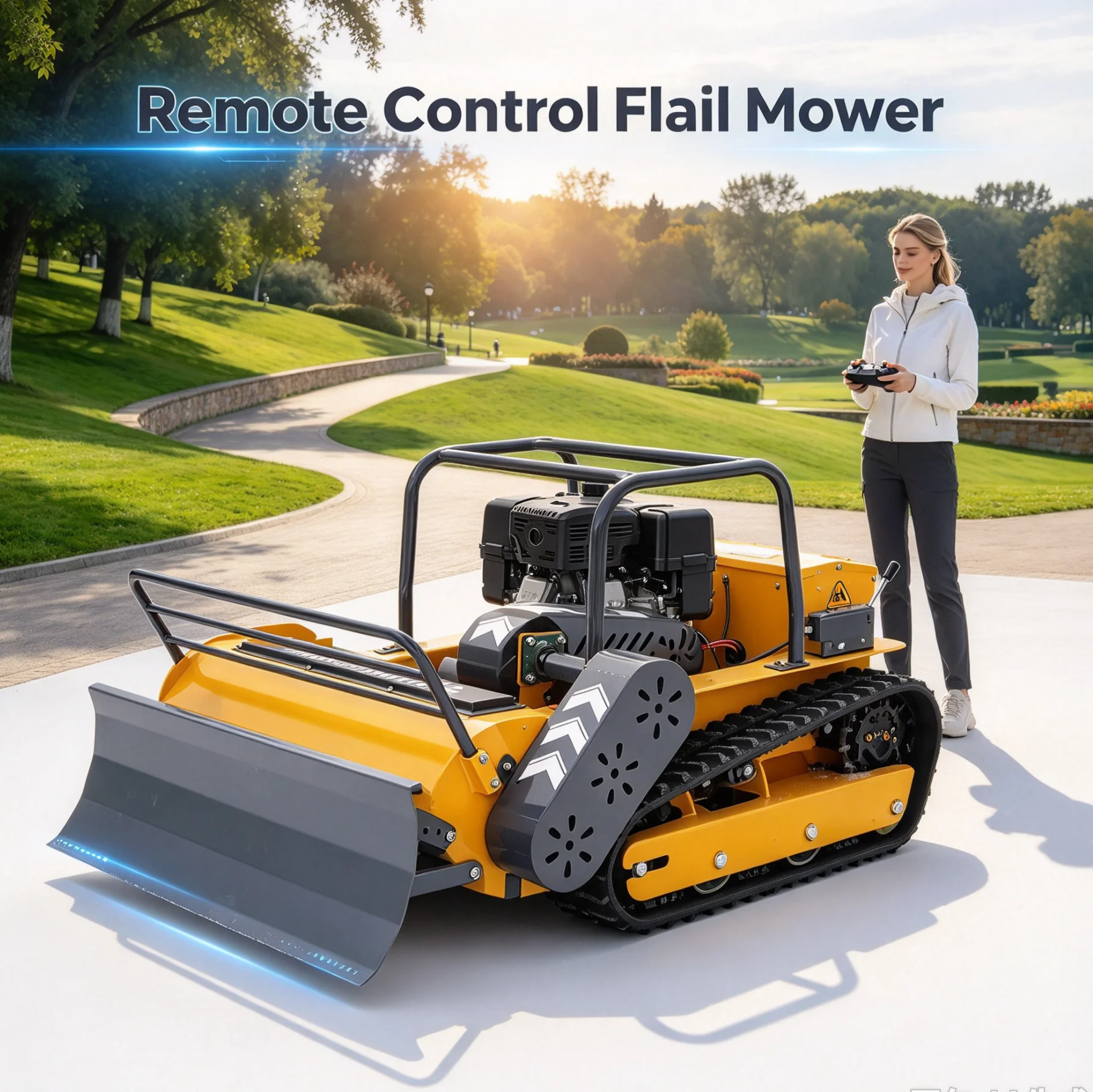 Customized RC remote control robot Flail Mower, Self-propelled Lawn Mower Suitable For Lawn And Wild Grass Clearing Tasks