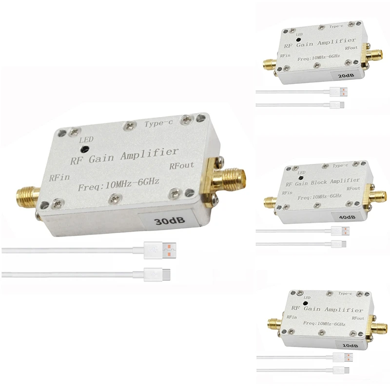 1Pcs LNA 10M-6Ghz RF Gain Amplifier High Flatness RF Power Amplifier Drive Signal Receiver 433M 1.2G 1.5G 2.4G 5.8G