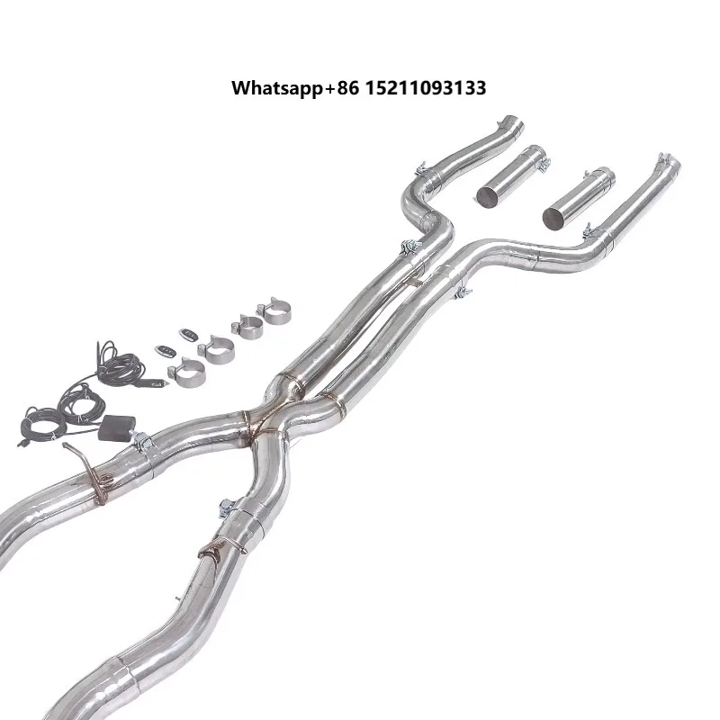 Changed Front Middle Tail Section Single Drum Double Valve Four High Performance  Exhaust System