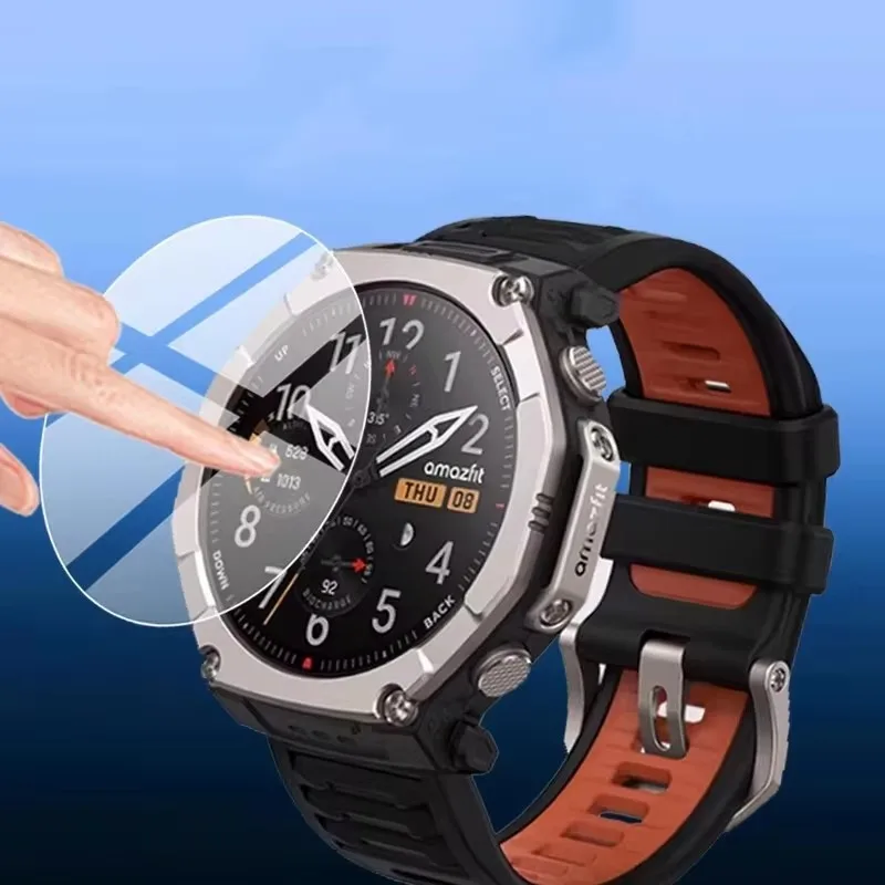 2 peças de vidro temperado para amazfit t-rex ultra 2, película protetora de tela para amazfit t-rex ultra 2, vidro protetor para smartwatch