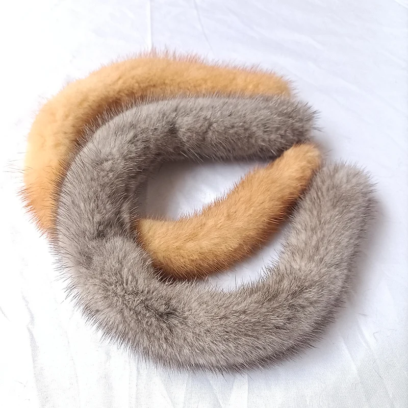 

Women Fluffy Real Mink Fur Hair Hoop Fashion Luxury Genuine MInk Fur Headbands Female Round Natural Fur Hot sale Hair Clip