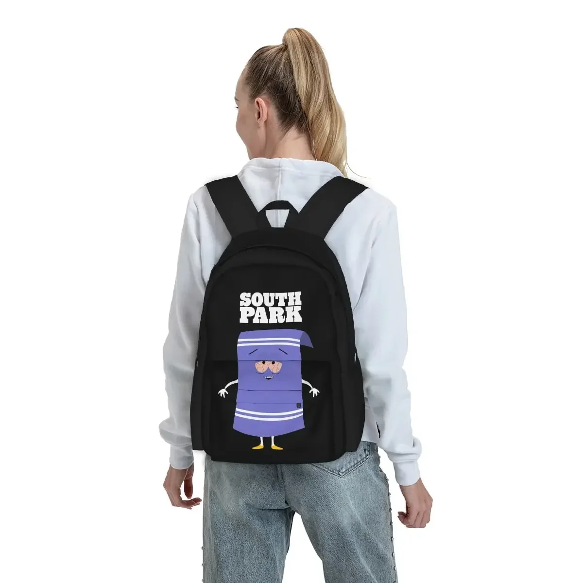 Towelie South Black Park The Boys Huf Large Capacity Backpack Gym Training Sports Style Riding Backpack