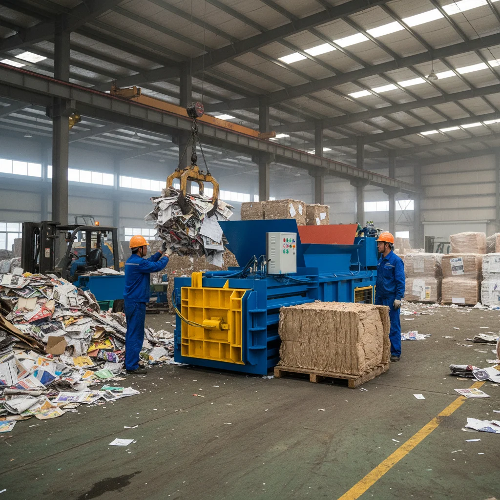 Small Hydraulic Horizontal Plastic Bottles Carton Waste Paper Baler Machine Heavy Duty Metal Baling Press Baler Compactor