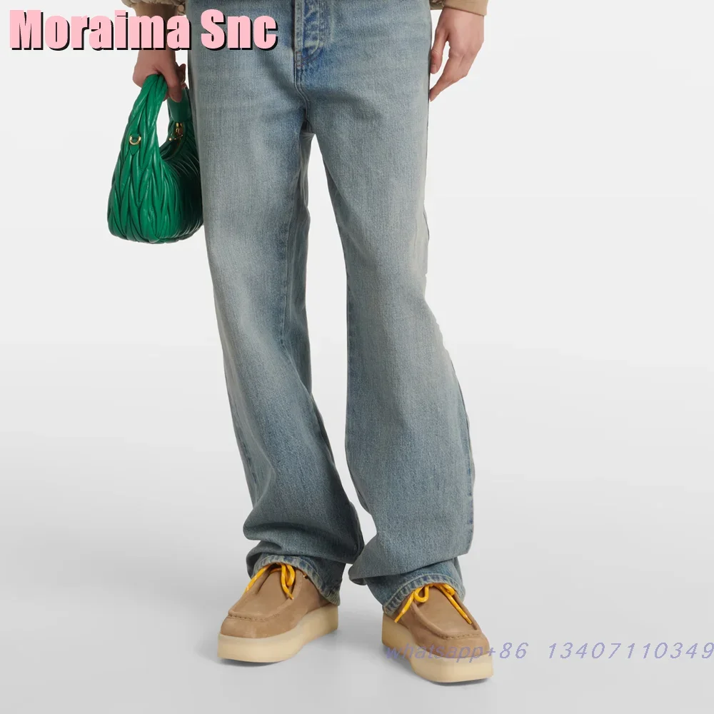 

Platform Lace-up Ankle Boots Suede Leather Square Toe Fashion Warm Women's Short Snow Boots 2025 Autumn Winter New Khaki Solid