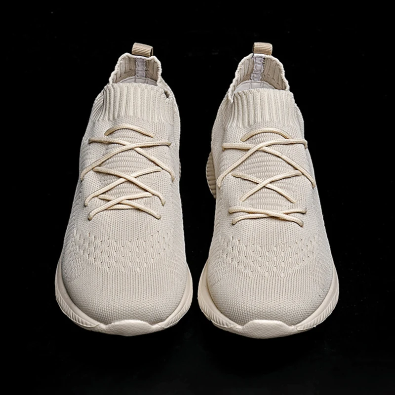 Men Running Walking Knit Shoes Fashion Casual Sneakers Breathable Sport Athletic Lightweight Men Sneakers Casual Shoes