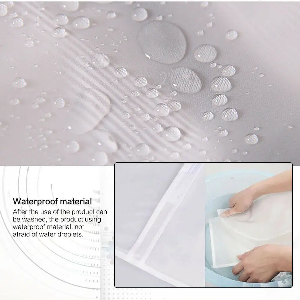 Garment Cover Bags 6 Pack Frosted Clear Zipper Clothes Storage Protectors for Closet Travel Dustproof