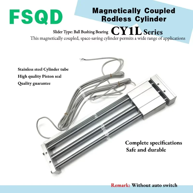 CY1L6H CY1L10H CY1L15H CY1L20H CY1L25H-100B-200B-300B-400B-500B-600B-1000B Magnetically Coupled Rodless Cylinder CY1L Series