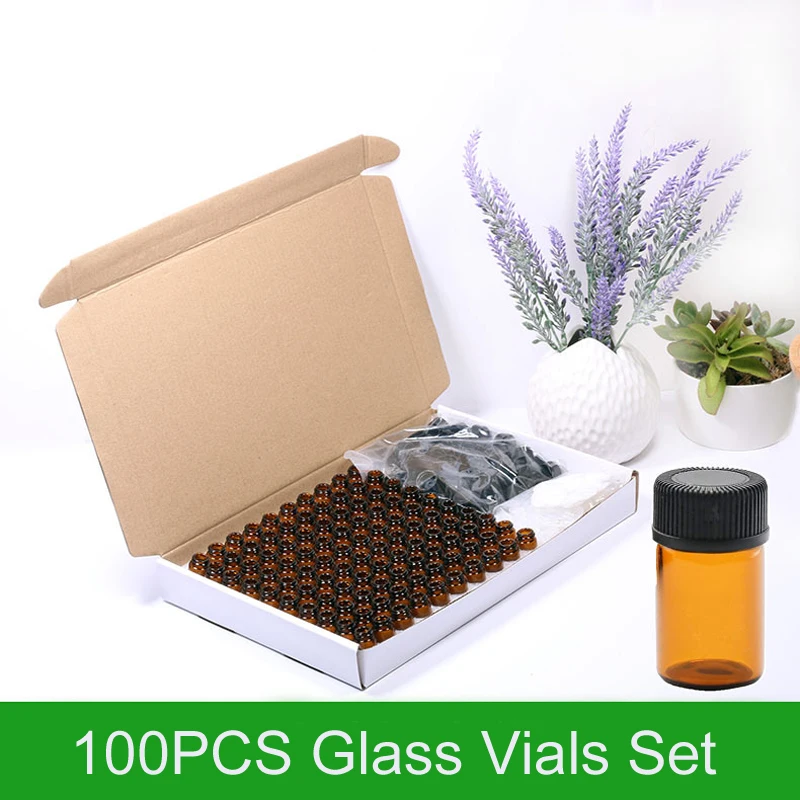 amber-glass-vials-100pcs-1ml-2ml-3ml-essential-oil-bottles-refillable-sample-bottles-with-black-caps