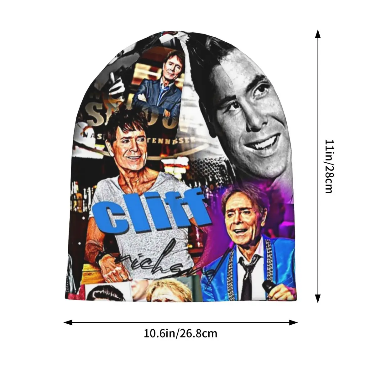 Cliff Richard Warm Knitted Cap Hip Hop Bonnet Hat Autumn Winter Outdoor Beanies Hats for Unisex Adult
