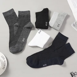 3 Pairs/Lot Men's Black White Socks Work Casual Business Thin Mesh Breathable Short Middle Tube Plus Size EU38-47 Sock