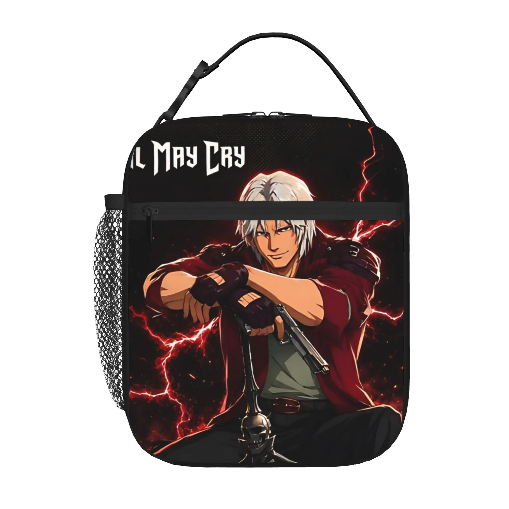 1 Piece Zipper Closure gothic Storage Bag Pocket D-Devil May Cry School Lunch Food Box Reusable For Lunch Food Bag