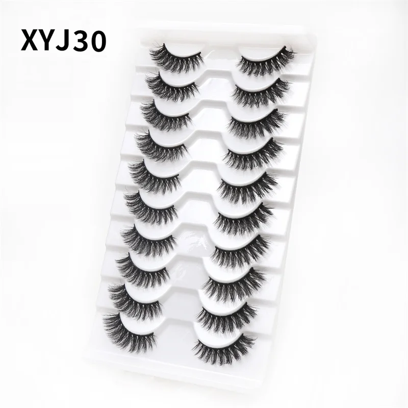 60% discount 10 pairs Half eye fox contour natural warping magnify the eyes long-lasting effect oblique flying false eyelashes