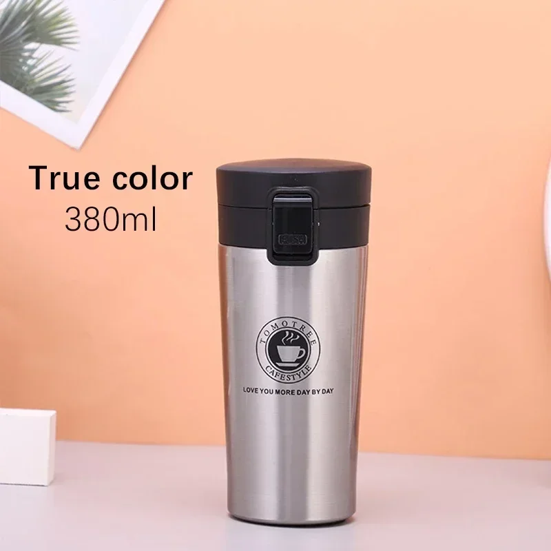 Thermal Mug Travel Coffee Mug Stainless Steel Thermos Tumbler Cups Vacuum Flask Thermo Water Bottle Tea Thermocup Bottle 380ML