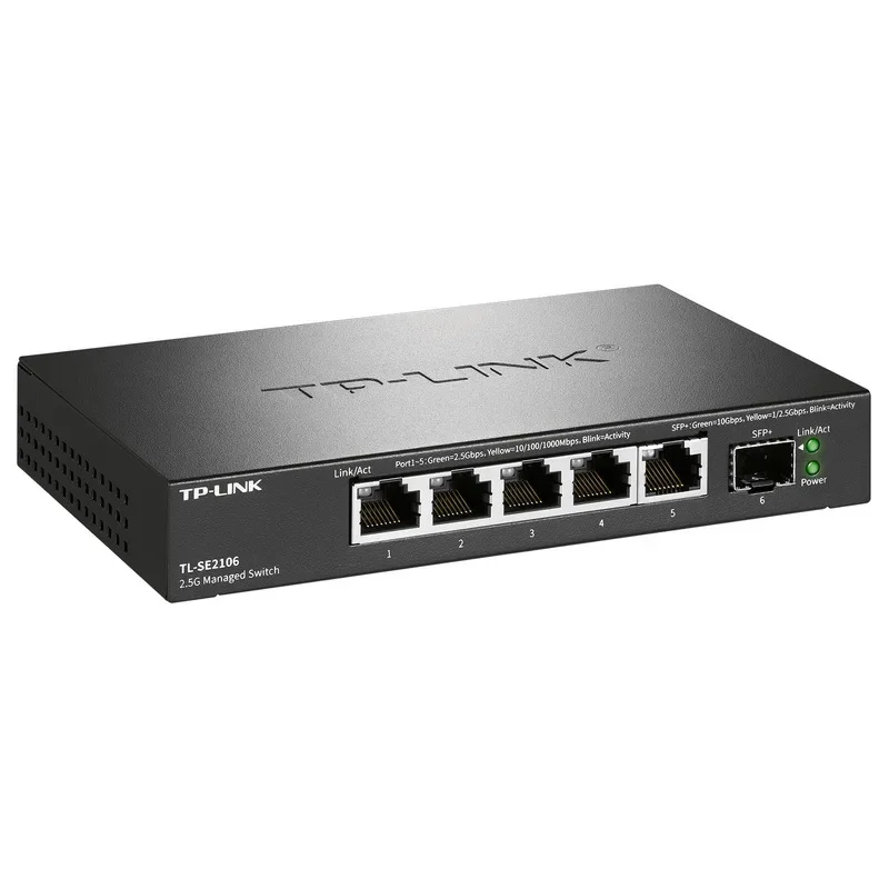 Imagem -02 - Switch de Gerenciamento Tp-link-sfp Web Porta de Rede 2500mbps Porta Óptica 10000m Switch Gigabit Ethernet Tl-se2106 10gb