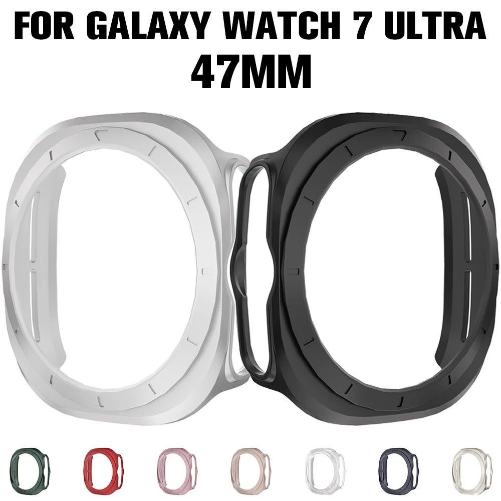 

Hard PC Case for Samsung Galaxy Watch 7 Ultra 47mm Screen Protector Bumper for Watch7 Ultra Edge Cover Shell Replace Accessories