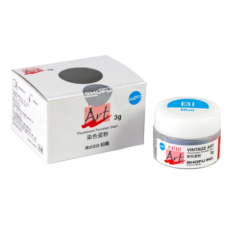 Dental Lab Materials Shofu Vintage Art Fluorescent Porcelain Stain Powder Basic Colors