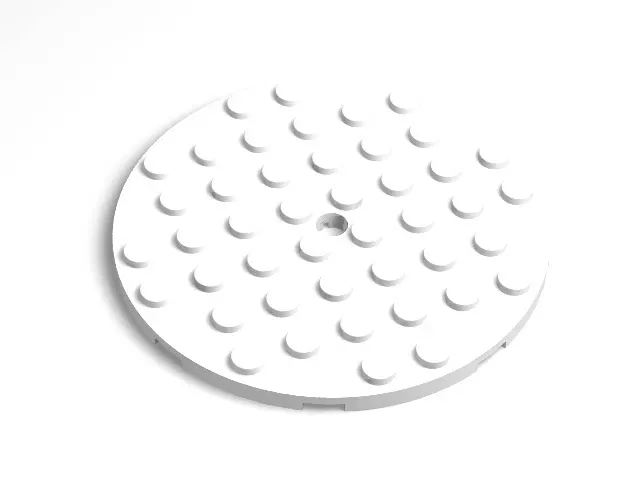 MOC 74611 Domestic building block parts 8x8 round plates, assembly and assembly, small particle accessories