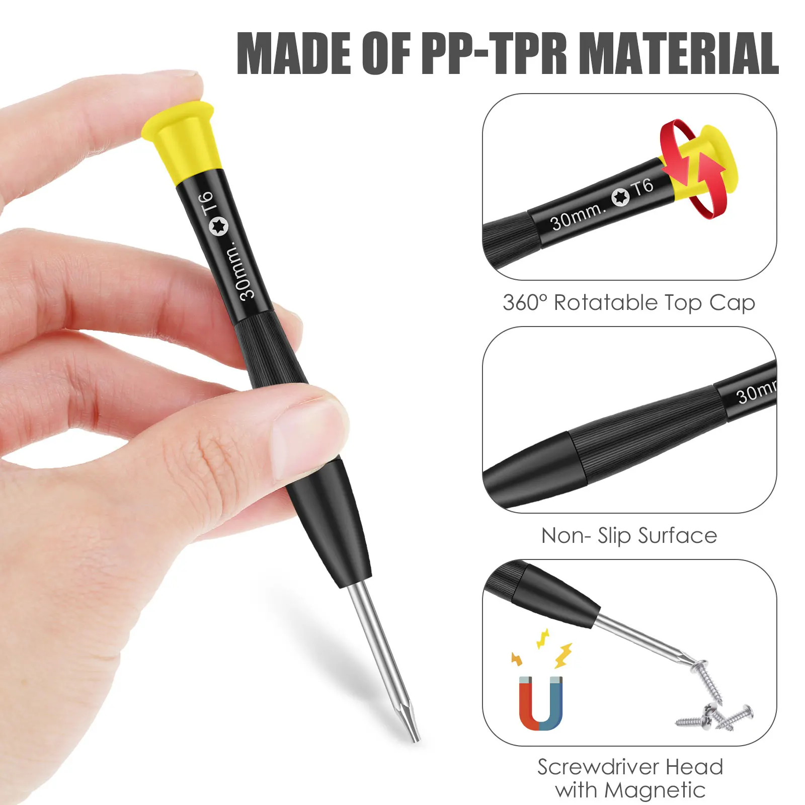 18/24Pcs Mini Magnetic Screwdriver Set Handheld Micro Precision Screwdriver with Box for Eyeglasses Jewelry Electronics Repair