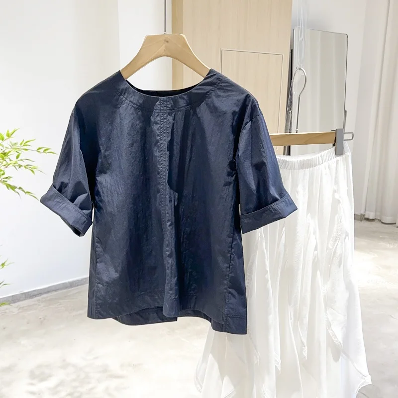 

Mimifa KP Pure Original 25, новинка, простой круглый Ne ort Sve irt, женский удобный дышащий свободный крой, цветной утюг