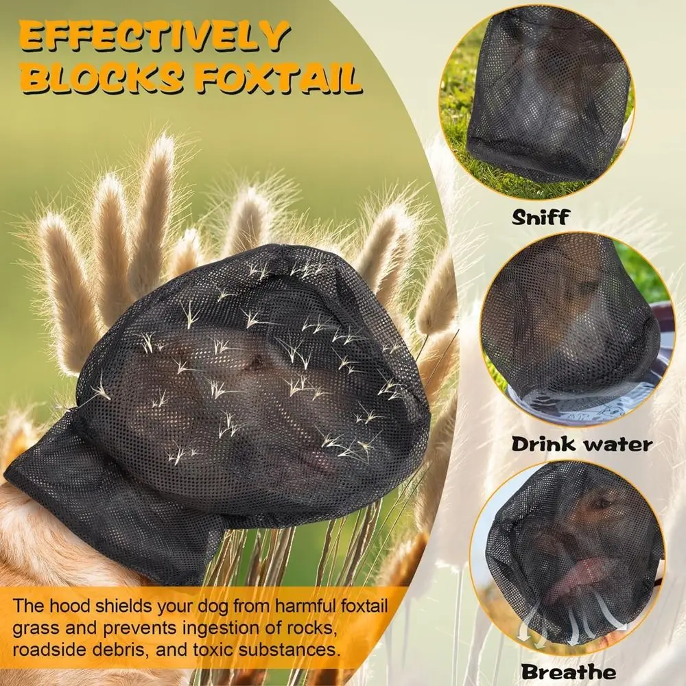 Máscara protectora de malla para perros, velo protector transpirable ajustable para mascotas, picaduras de mosquitos, máscara de protección Facial para mascotas, protección para mascotas
