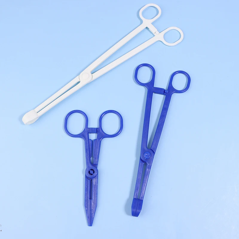 1Pc Disposable Sterile Slotted Round Navel Forceps Clamp Triangle Open Plier Ear Nose Lip Belly Body Piercing Forceps Tools