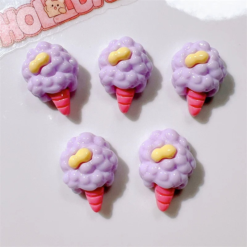 10Pcs Color Bow Tie Marshmallow Flat Back Resin Cabochon Scrapbooking Craft Supplies Decor DIY Phone Cases Icebox Charm Applique