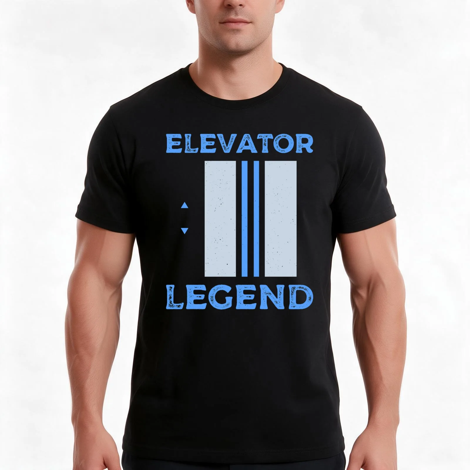 Funny Elevator T-Shirt Summer Casual Cotton Tee Oversized Streetwear Tops Vintage Graphic Print Loose Fit Short Sleeve