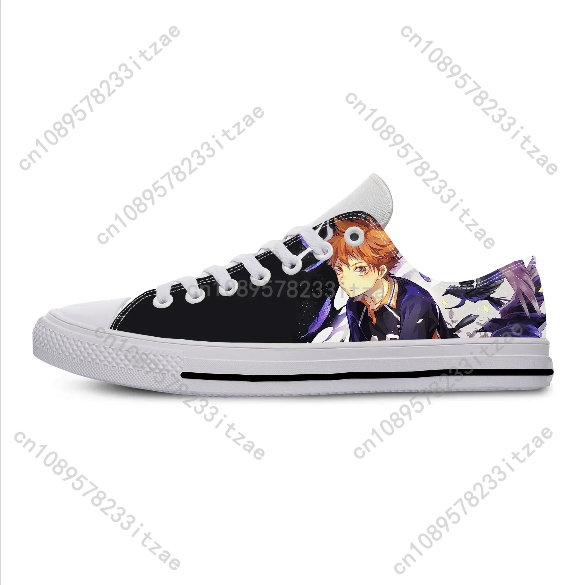 Haikyuu Hinata Shoyo Kuroo zapatos informales de Anime, zapatillas bajas transpirables, zapatos de tablero clásicos, moda de verano, hombres y mujeres