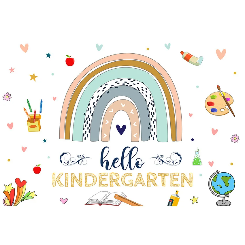 Mehofond بوهو قوس قزح خلفية حفلة عيد ميلاد صبي أو فتاة سحابة بيضاء التصوير خلفية استحمام الطفل كعكة سحق فوتوكال