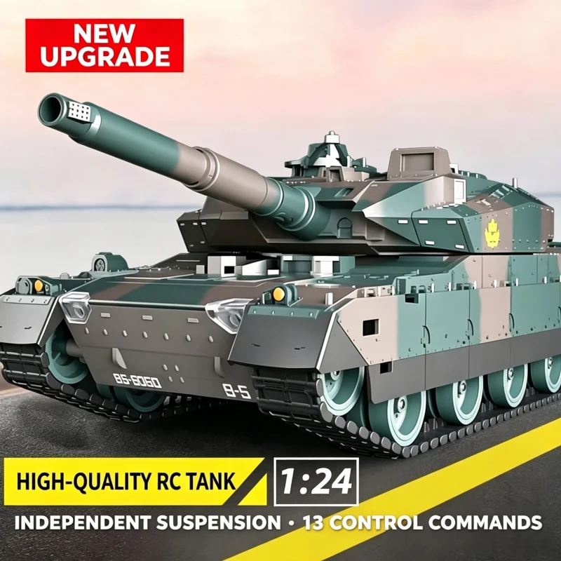 TONGLI RC Tracked Tank Toy with Shooting Function, Powerful All-Terrain Off-Road Climbing, Highly Realistic Tank Replica, Rechargeable Durable Toy Vehicle, Multiplayer Battle Mode, Ideal Birthday & Holiday Gift for Boys Aged 8+