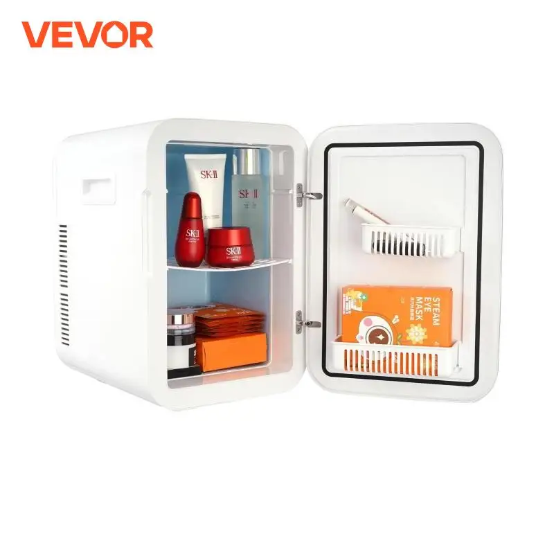 VEVOR Mini Frigo 20 L 22 Canettes de 330 mL Mini Réfrigérateur Portable 12 V DC/220 V AC Petit Frigo Cosmétique Mode Chaud/Froid Température -9 à 65