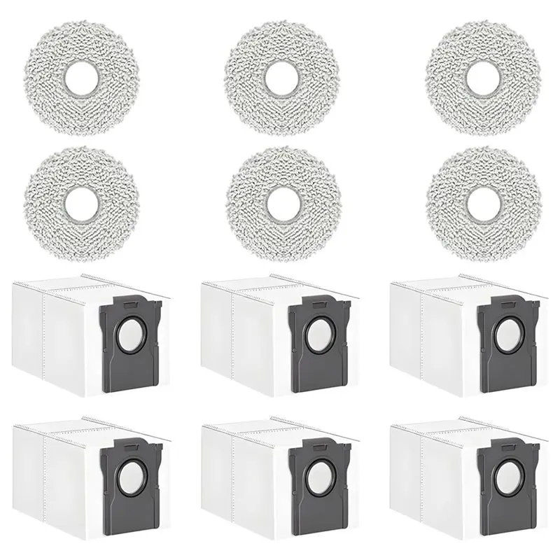Hot-For Mova P50 Ultra/P10 Pro Ultra/P10 Ultra Self-Empty Station Dust Bags And Mop Pads Replacement Vacuum Cleaner Accessories