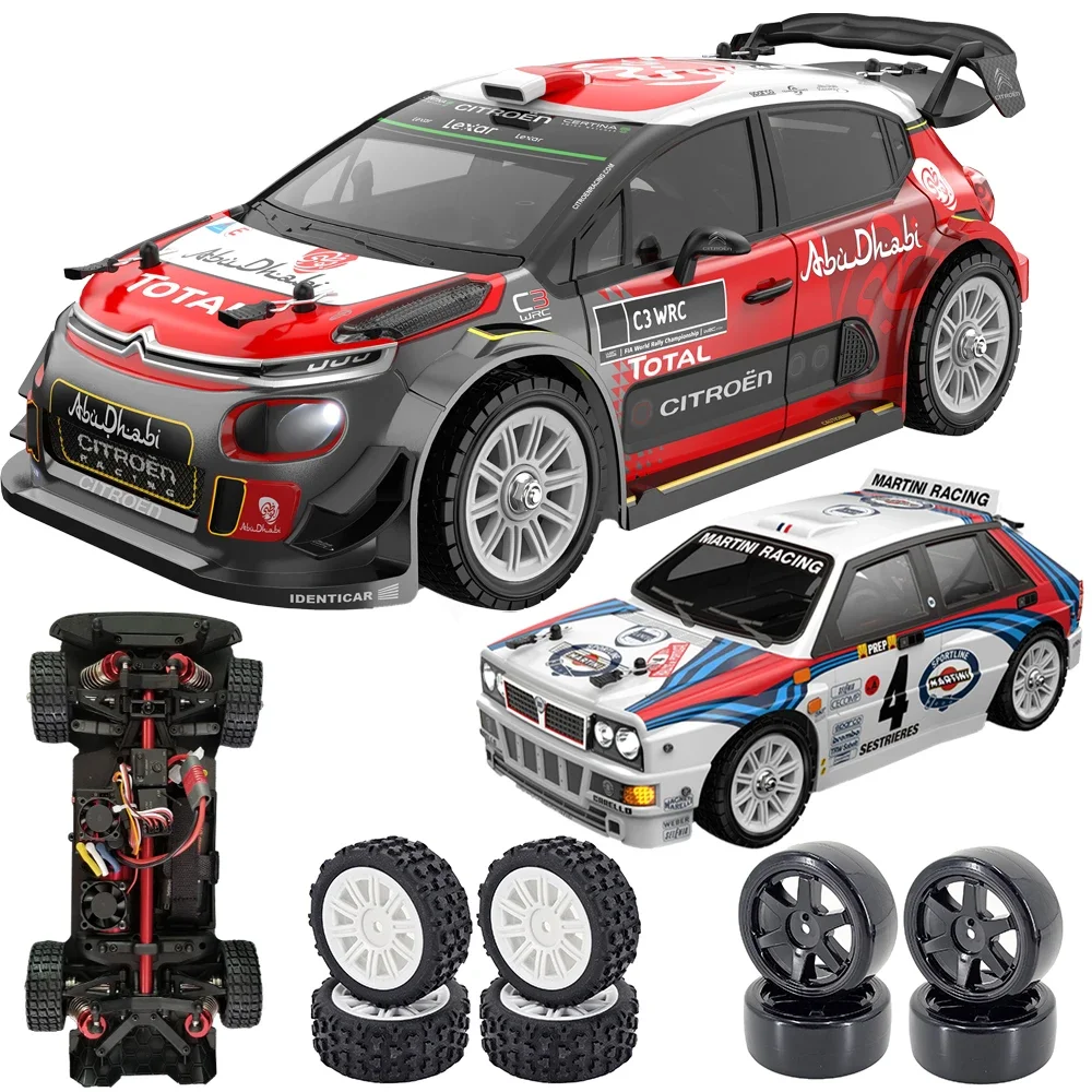 High Speed On Road RC Rally Car With Gyro Metal Chassis Extra Drift Wheel  Brushless Racing Vehicle