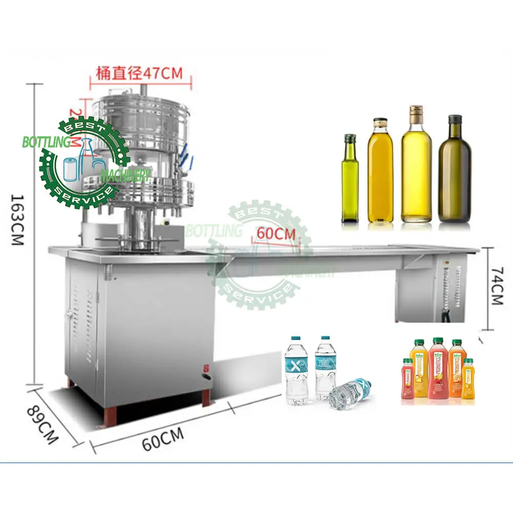 

Semi automatic quantitative plastic glass bottle water soy sauce 12 head nozzle rotary filling machine