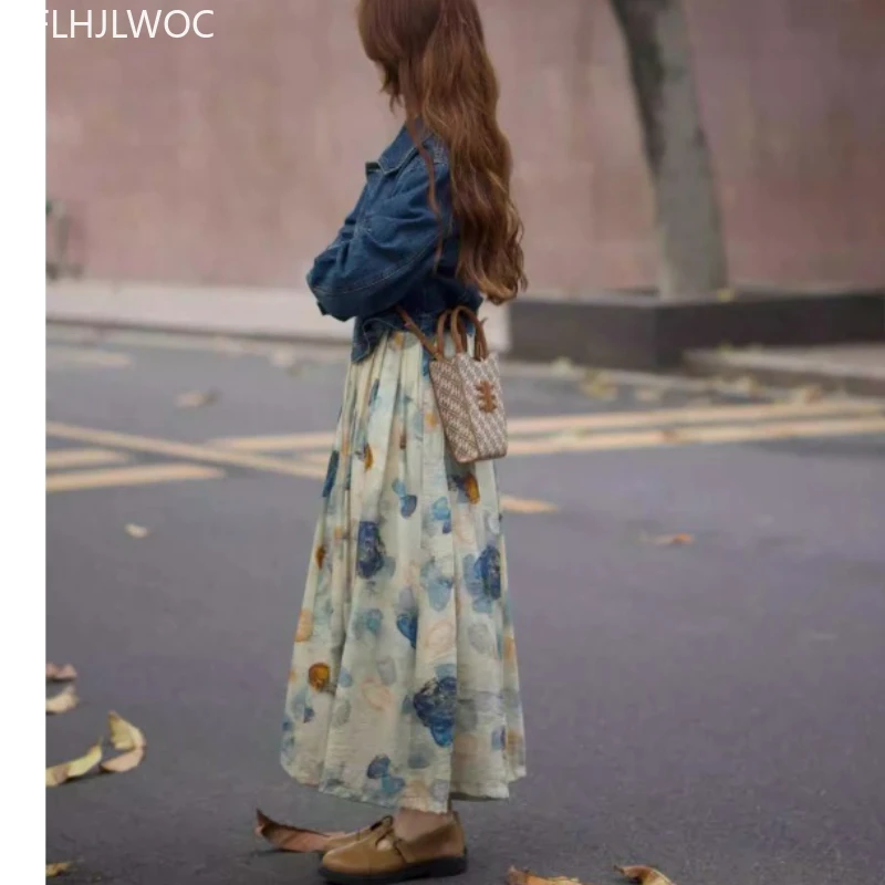 Ropa holgada, vestidos, trajes, conjuntos de 2 piezas, moda de otoño 2025, marca FLHJLWOC, conjunto de vestido camisero informal coreano elegante para mujer