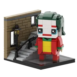 MOC-Blocos de Construção Conjunto de Tijolos Joker, Modelo Escadaria, Presente Toy, Joker Gobricks