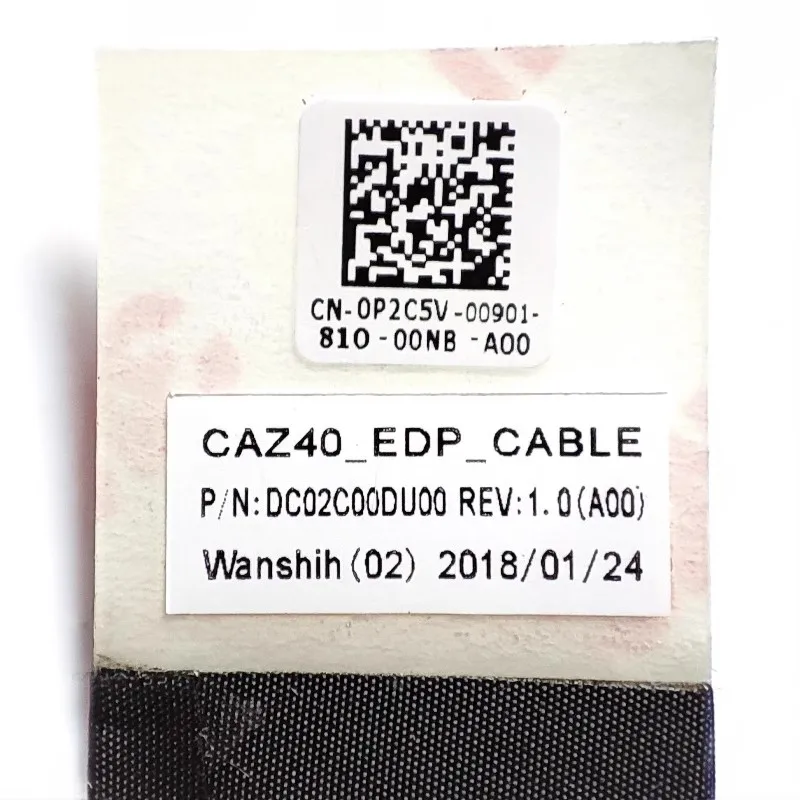 CABLE de vídeo LCD para DELL Latitude 5289, maz40, EDP, 30 Pines, 0P2C5V, DC02C00DU00, nuevo