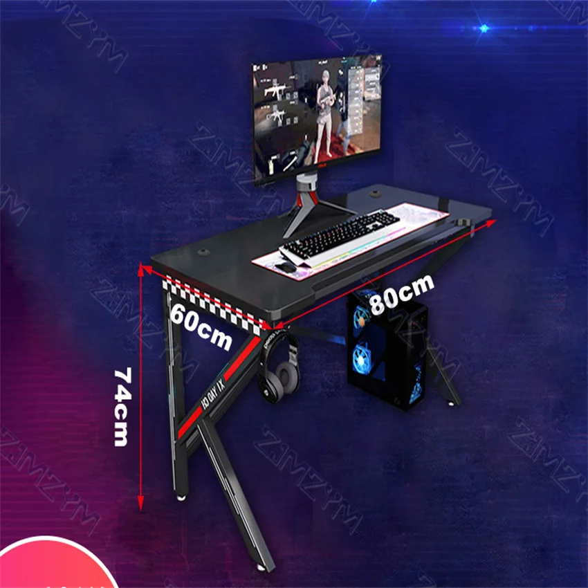 Computer Desks Gaming Large Table Triangular Fixation Home Desktop Gamer Desk E-sports Table Black Computer Desk 60x80 60X100cm