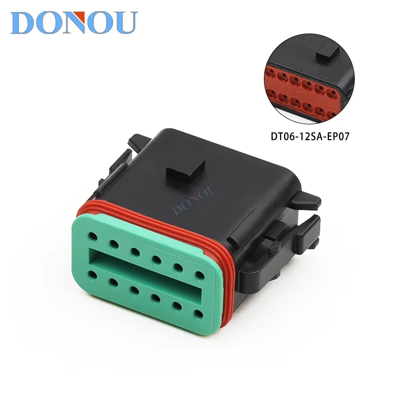 

DT06-12SA-EP07 12-Pin Female Waterproof Automotive Connector For Deutsch DT Series Wiring Harness Plug